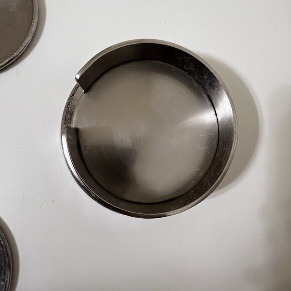 Blue Pheasant Winsford Shiny Nickel, Coasters Set of 5, Etched Metal - Picture 12 of 13